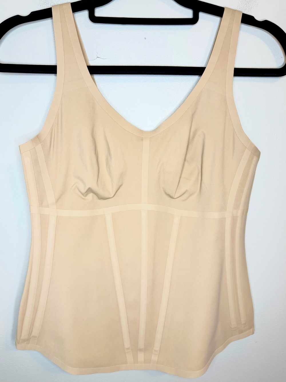 Honeylove LiftWear Tank Shapewear Top Sand Nude Built In Bra Large L